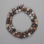 Jasper beads, faceted cubes 7x7mm, length 39 cm