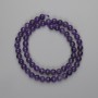 Amethyst Beads, Smooth Round, 6mm, 38 cm length