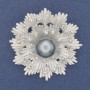 Brooch with Gray Majorca Pearl
