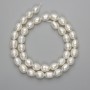 Natural freshwater pearl beads 9–10×7–8 mm, length 36 cm, on thread