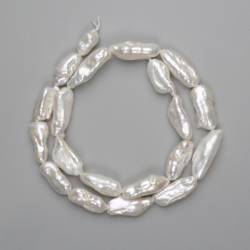 Baroque Pearl Beads with Gasoline Shade 16-23×7-8 mm, 38 cm+