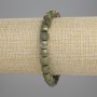 Serpentine Bracelet, Faceted Cube Beads, 6x6 mm, 18 cm Stretch