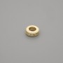 Gold-tone bead insert, 5.5 x 2 mm, hole diameter 3.5 mm, ± per piece