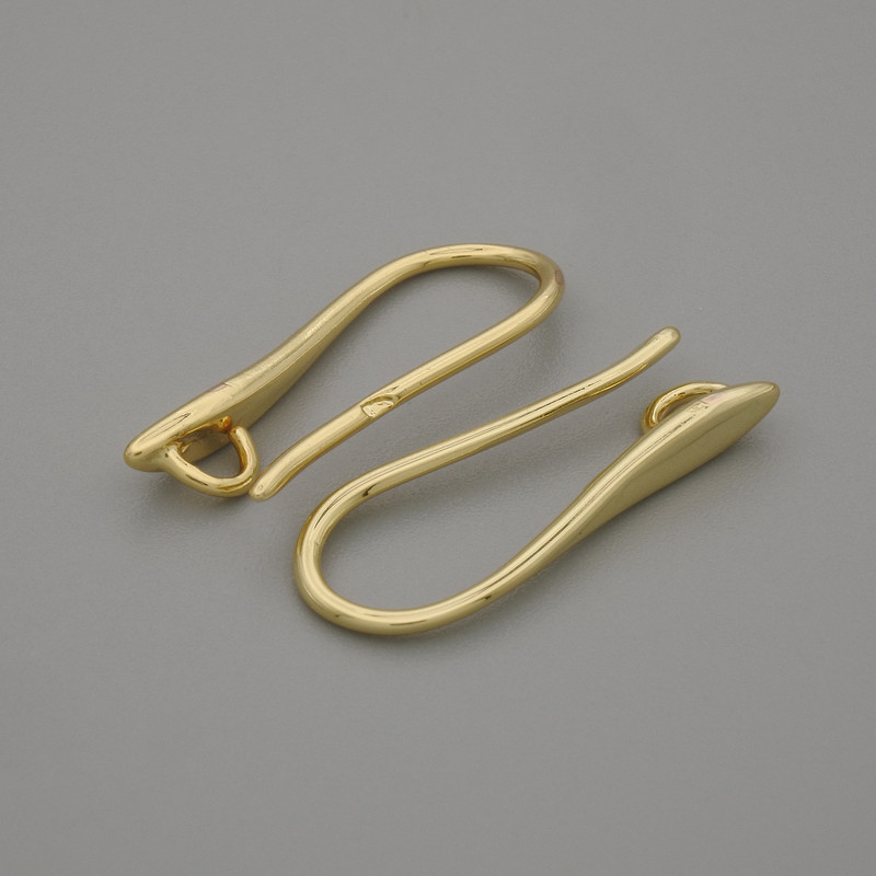 Gold-tone Ear Wires for Earrings 19×2.5 mm – Pair