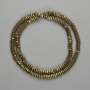 Hematite faceted rondelle beads, gold color, 5×1.5 mm, length 40 cm+