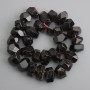 Faceted Garnet Beads, 15–21×9–14 mm, 39 cm length ± with natural imperfections