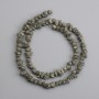 Pyrite beads, unpolished chunk, diameter 4–6×3–7 mm ±, length 40 cm ±