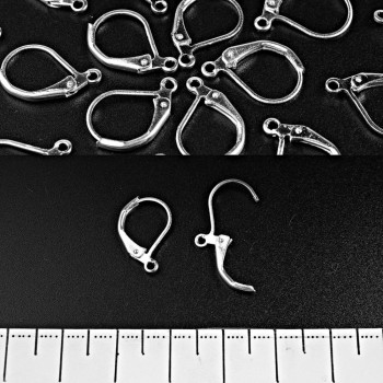 (14x10 mm) earring findings (ear wires) "French" clasp 250+- pairs