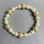 Mallorca Bracelet (acrylic) beads 6mm±, 8mm±, 10mm± with metal inserts, length 18 cm ±, stretch