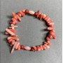 Bracelet Coral - Faceted 8-20×2-5 mm, round beads 5 mm, seed beads 8×5 mm, length 18 cm, stretch