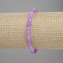 Bracelet Lavender Amethyst Faceted Beads 6x5 mm, length 18 cm +/- stretch