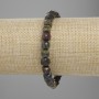 Dragon's Blood Jasper Bracelet, Faceted Cube Beads, 7x7 mm, 18 cm length, stretch