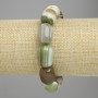 Agate Barrel Bracelet, diameter 17-18×12-13 mm, length 18 cm, stretch