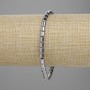Hematite Bracelet Cylindrical Beads 5×4 mm ±, Silver Color, Length 18 cm ±, Stretch