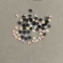 Multicolor glue-on rhinestones, diameter 4 mm ±, pack 70 g (±)