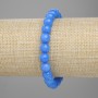 Apatite Bracelet with Smooth Beads, 8 mm Diameter, 18 cm Length, Elastic
