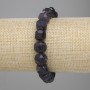 Sugilite bracelet with faceted cube beads, 10×10 mm, length 18 cm +/- stretch