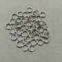 Spring-loaded jump ring, 6 mm diameter, silver-colored metal, packaging 0.5 kg