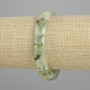 Prehnite bracelet with smooth links, diameter 16-17×10-11 mm ±, length 18 cm ±, stretch