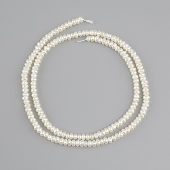 Freshwater Pearl Beads, diameter 3–3.5×2 mm, length approx. 36 cm on a thread