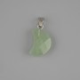 Faceted Nephrite Crescent Pendant, 19×12 mm, length 25 mm ±