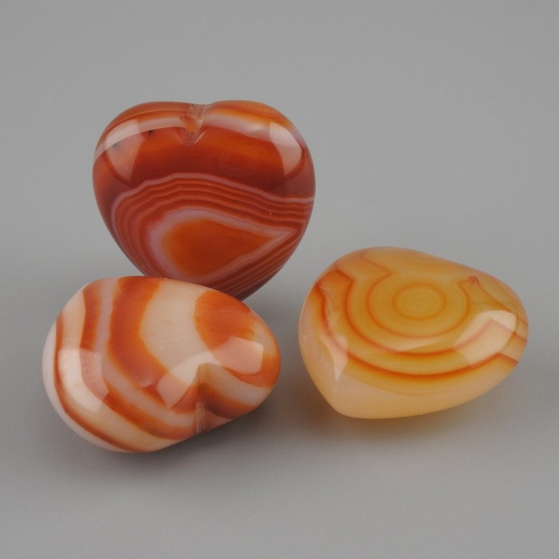 Pendant Blank Agate Heart 20x20 mm ± with hole