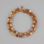 Carnelian faceted beads, 5mm diameter, 39 cm length on thread