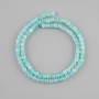 Amazonite natural stone faceted cube beads, diameter 4×4 mm ±, length 39 cm ±