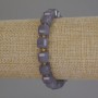 Bracelet Smoky Agate Faceted Cubes 8×8 mm, 3 mm seed beads, length 18 cm ±, stretch