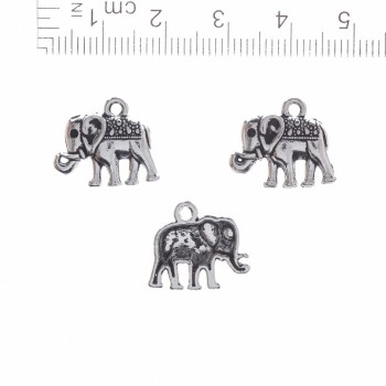 Elephant Pendant Hardware, 1.5 cm, packaging 20 g, +/- 19 pcs