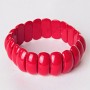 Pressed Coral Bracelet with Rectangular Links 2x1 cm