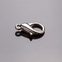 Price per pack / 10 pcs. Carabiner clasp 1.4×0.8 cm gray metal