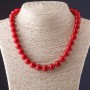 Coral Necklace (pressed) Smooth Beads 12.5 mm ± 45 cm