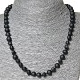 Shungite Necklace (synthetic), 8 mm diameter, 50 cm length