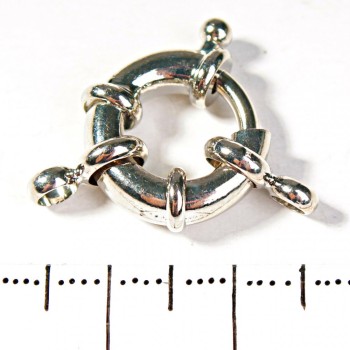 Donut Clasp for Beads and Bracelets, One Strand, Large 12mm