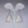 Dangle earrings 'Diamond Pyramids', length 5 cm