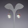 Drop earrings "Pearl ( for them )", length 4.5 cm