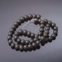 Shungite beads, smooth ball on thread (synthetic), 8 mm diameter, 37 cm length