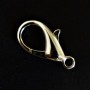Price per pack / 10 pcs. Jewelry carabiner clasp, bright metal, large, 28 mm