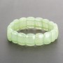 Bracelet Green Onyx on Elastic Band Rectangular Links 1.5 x 1.1 cm