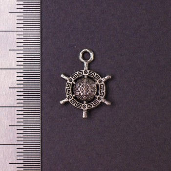 Pendant Findings 'Greek Steering Wheel' 19×14 mm, packaging 20 g + 25 pcs