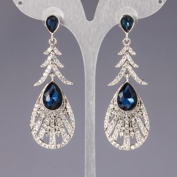 Earrings with crystals 'Chandeliers' 'Chandeliers' 'Luxurious Era'