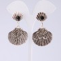 Silver Evening Shell Earrings, 5.5 cm long