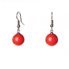 (33/13mm) Earrings with hook closure Orange Majorca