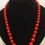 Red Coral Necklace (pressed) graduated beads, bead diameter 6×14 mm, length 54 cm+
