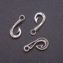 Hook Pendant in Gray Metal 10mm