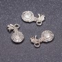 Findings pendant Euro, silver color, 13mm, packaging 20 g, ±25 pcs