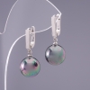 Earrings 'Elegant' 'Majorca' 'benzine', diameter 12mm