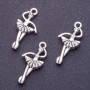 Ballerina pendant findings, L7mm, d1-1.5mm, silver color finish, packaging 20 g, +/- 11 pcs