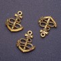 Anchor pendant finding, length 24mm, hole diameter 1mm, color Antique Gold, pack 20 g +/- 11 pcs